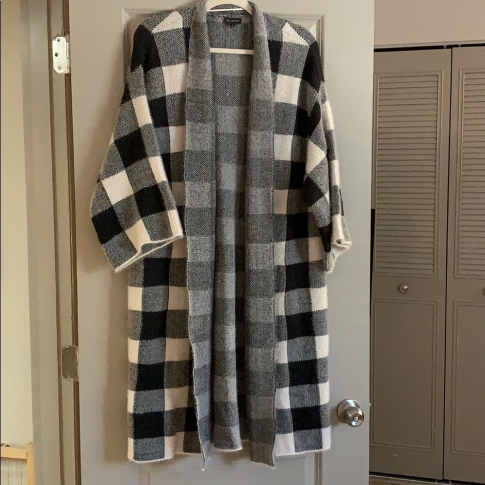 The Limited buffalo plaid long cardigan
